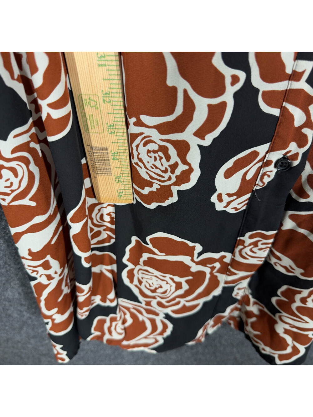 Who What Wear Shirt Dress Women M Medium Black Floral Long Button Long Sleeve - Picture 4 of 7